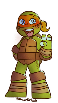 Michelangelo Sticker [Ver.1] [2024] (Digital Illustration | Procreate) TMNT 2012